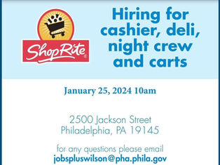 Job: 1/25/24 - ShopRite Hiring Event