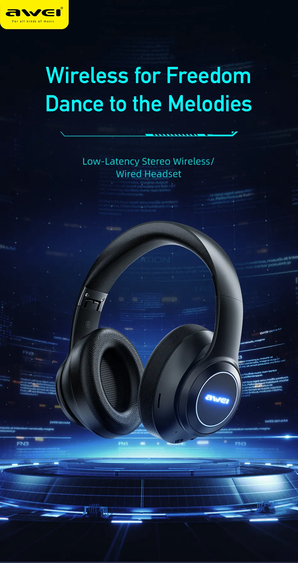 Thumbnail: Awei A200BL Wireless Headset