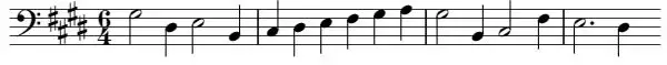 Notenbeispiel "Tosca" - Quegli occhi Liebesmotiv