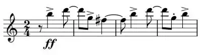 Notenbeispiel Tosca: Angelotti Motiv