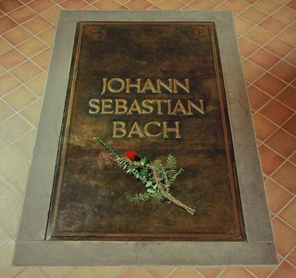 Grab von Johann Sebastian Bach in der Thomaskirche Leipzig