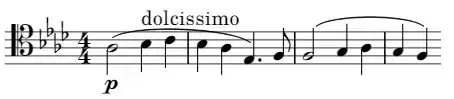Notenbeispiel Tosca - Tosca Motiv