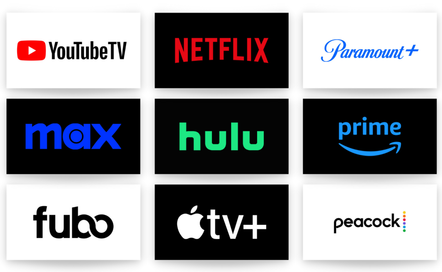 from Google, a few popular streaming services