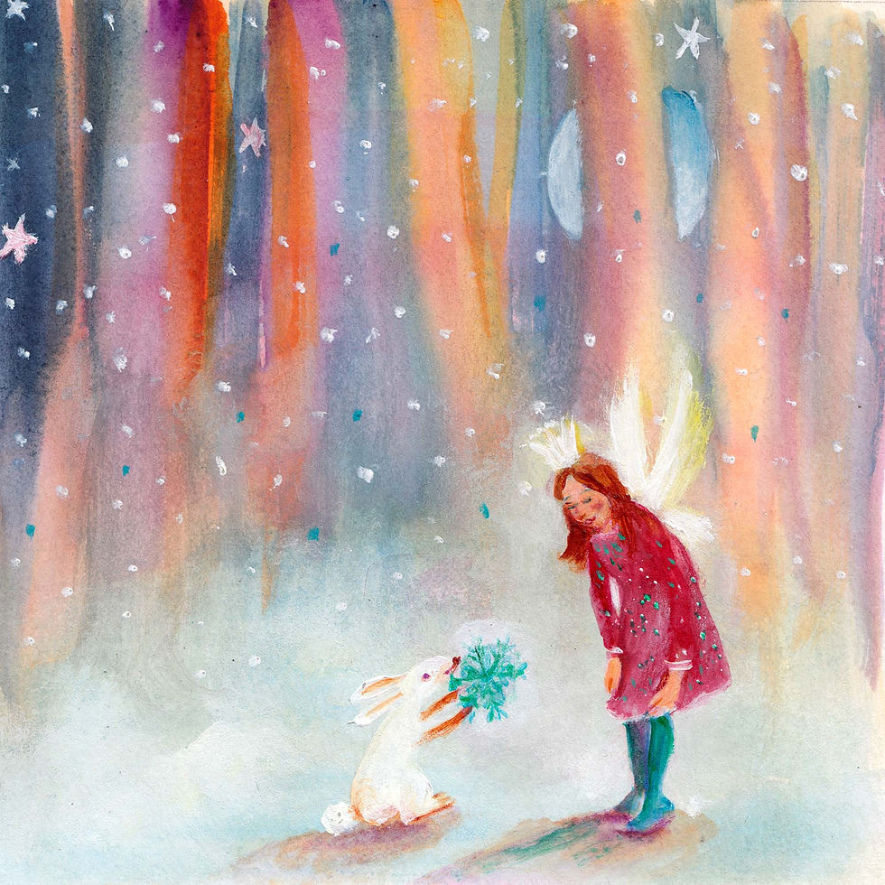 Thumbnail: Original Painting - The First Snowflake Is Always For You