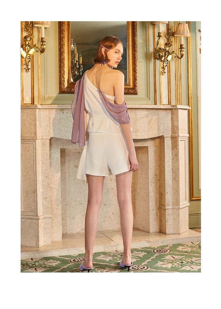 Thumbnail: EVEN VINTAGE SINGLE SLEEVE RIBBON BLOUSE