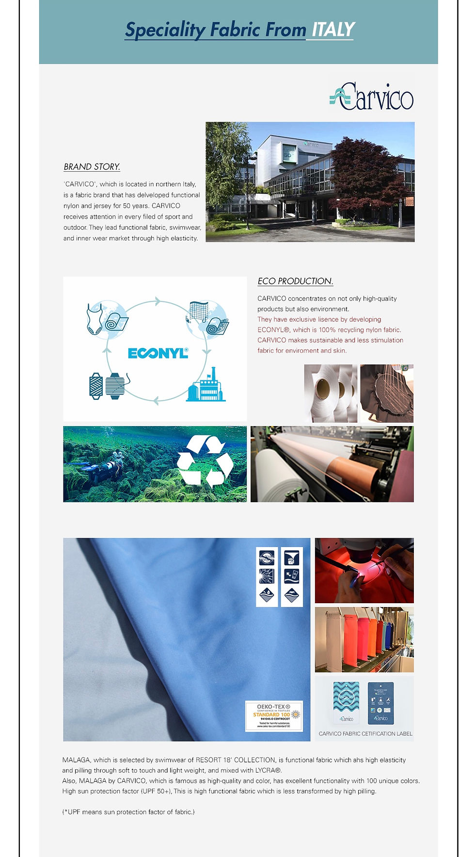 Thumbnail: [FRONT ROW x RECTO. ] Layered Top Swimsuit Set (D.GREY_SKY KHAKI_MINT)