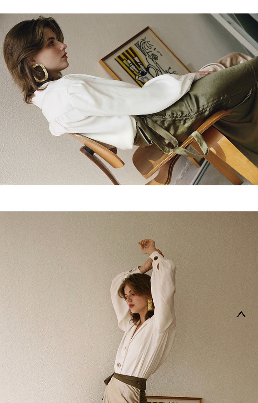 Thumbnail: NOMINATE SILKY WRAP SKIRT  KHAKI BEIGE