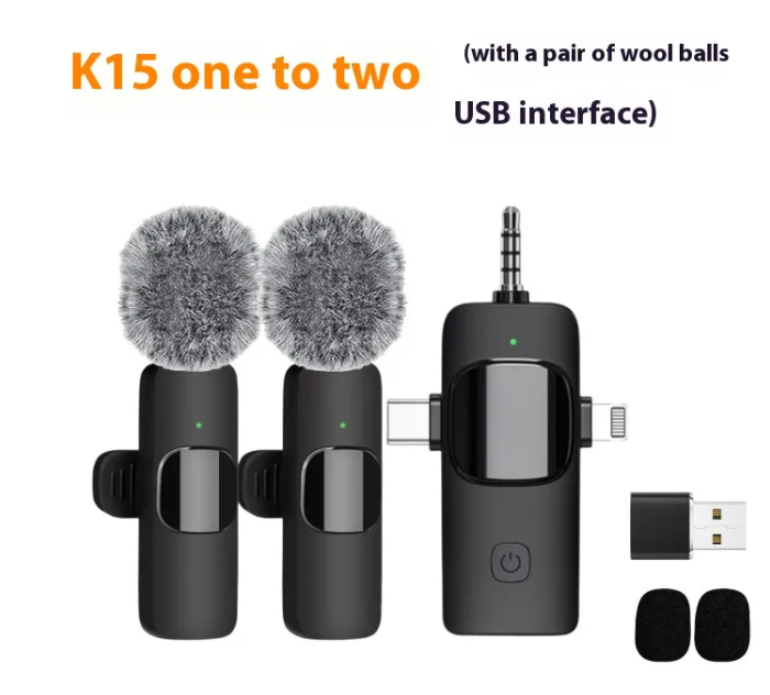 Miniatura: Wireless Collar Clip Microphone Three-in-one Three Connector Mini Microphone 35 