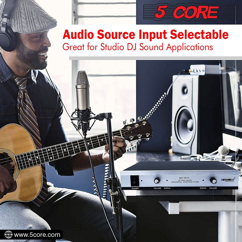 Miniatura: 5Core Wireless Microphone VHF Handheld Microfono Inalambrico & 1 Collar Mic + Re