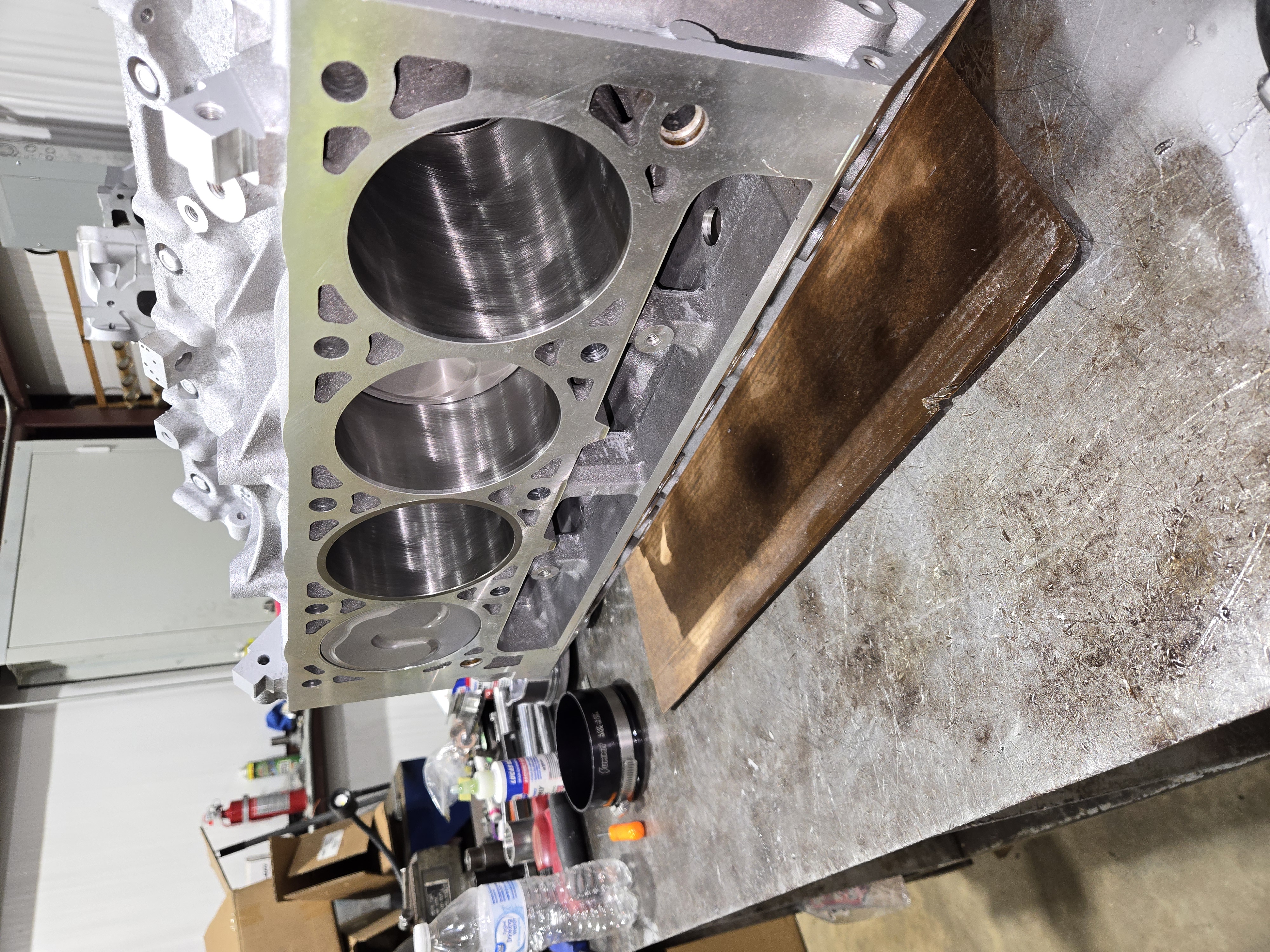 Prepared GM Gen V LT aluminum block and cylinder bores