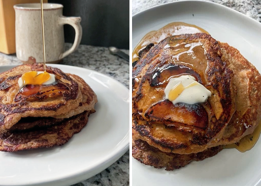 apple cinnamon oatmeal pancakes