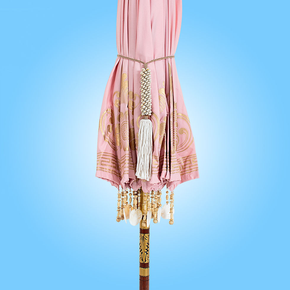 Natural shell tassel part of Bali Parasol protection set