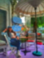 Sonnenschirm Bali Happy Client