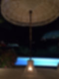 umbrella stand candle by night effect