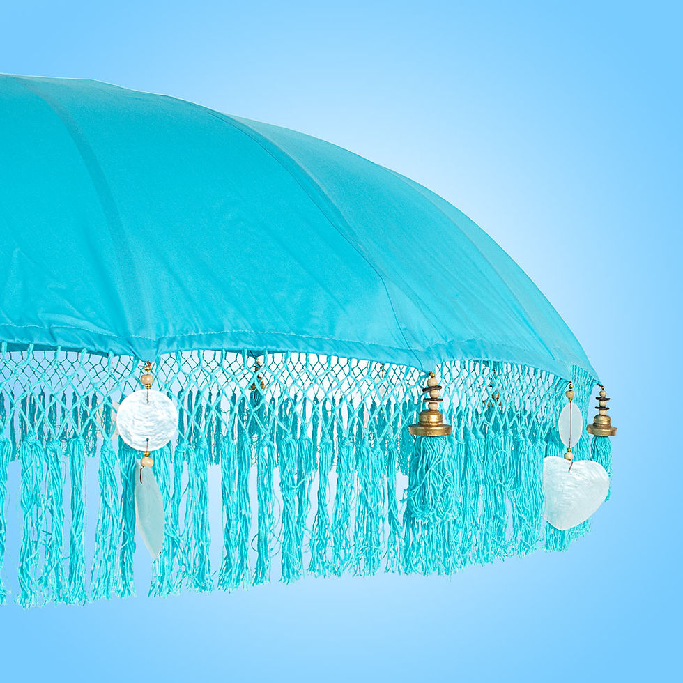 Thumbnail: Blue fringed parasol waterproof