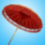Burnt orange Bali Parasol original