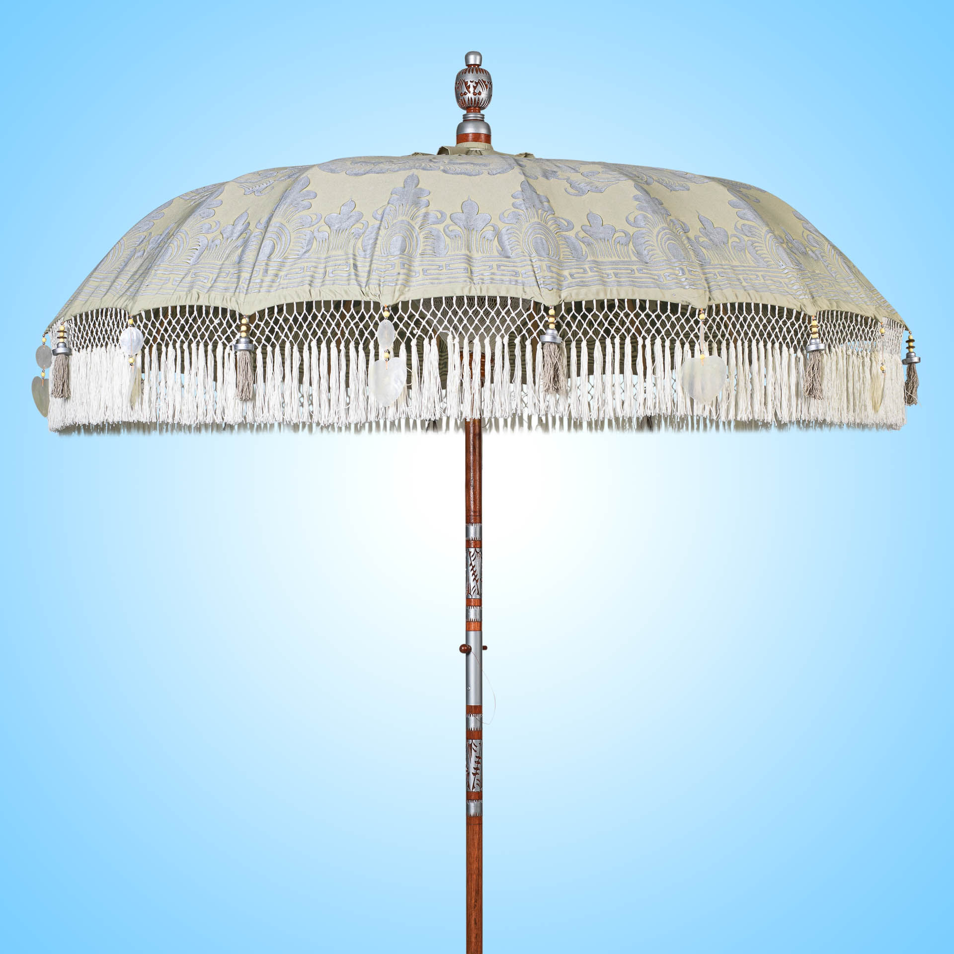 Taupe Bali Parasol silver
