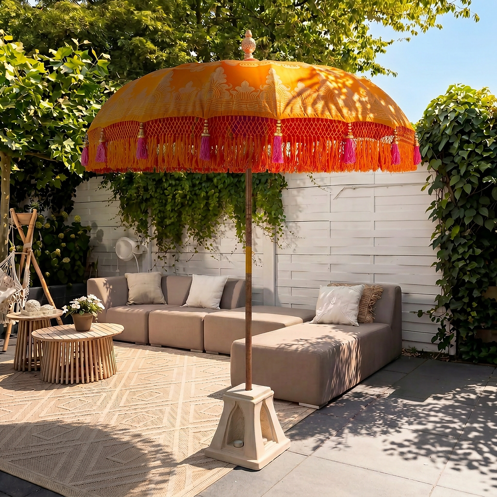 Mooie oranje Bali Parasol Haarlem