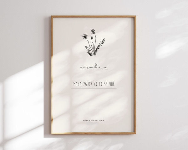 Geschenkidee, Poster, Wandposter, Posters for walls, poetry, Poster mit Sprüchen, Geburt, Geschenk zur Geburt, Geburtsposter,