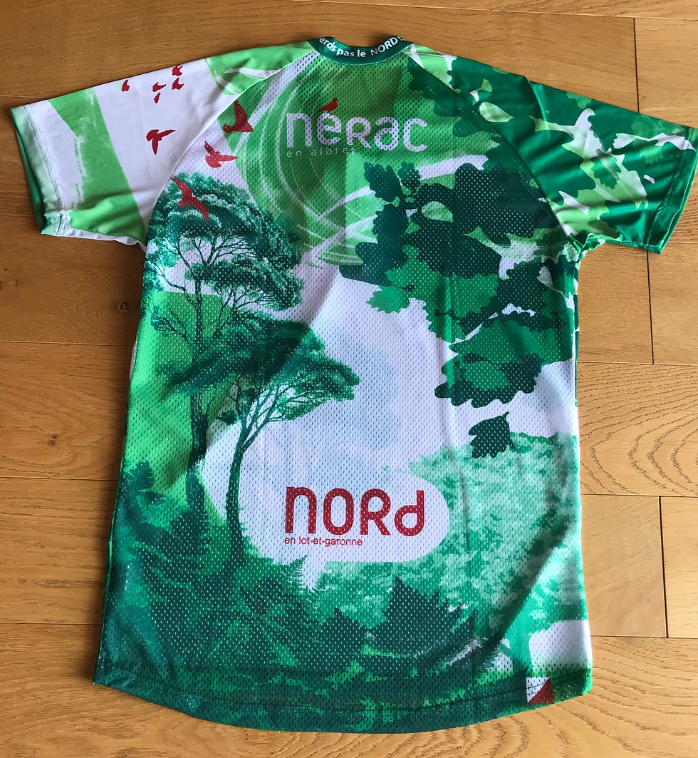 OLAND - Exemple de design réalisé : Maillot NORD vue de dos