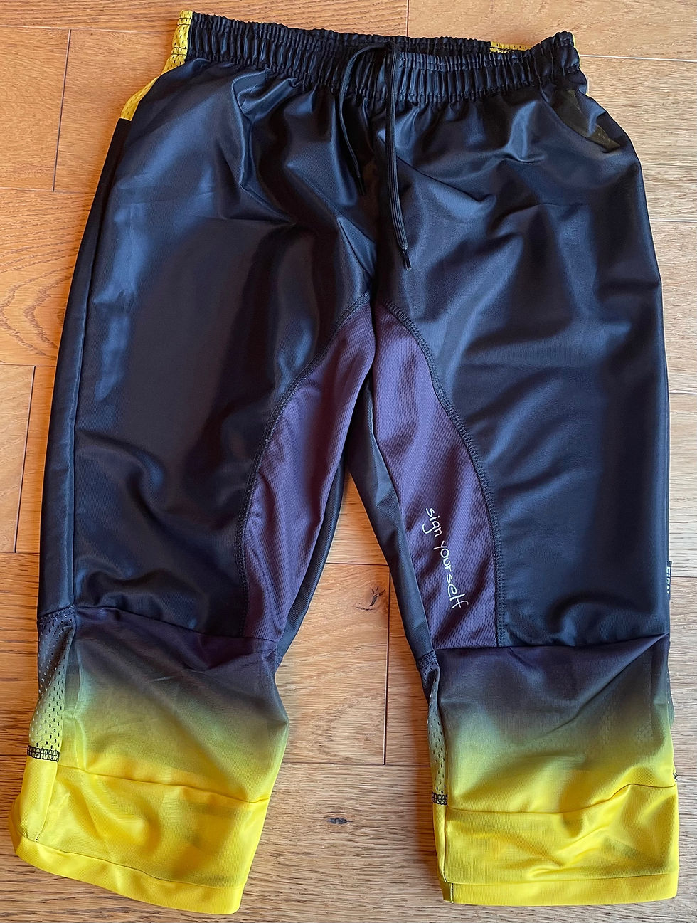 Pantalon PRO Pant 3/4 SIGN - Adulte noir et jaune