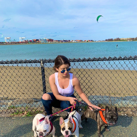 Bianca and her dogs