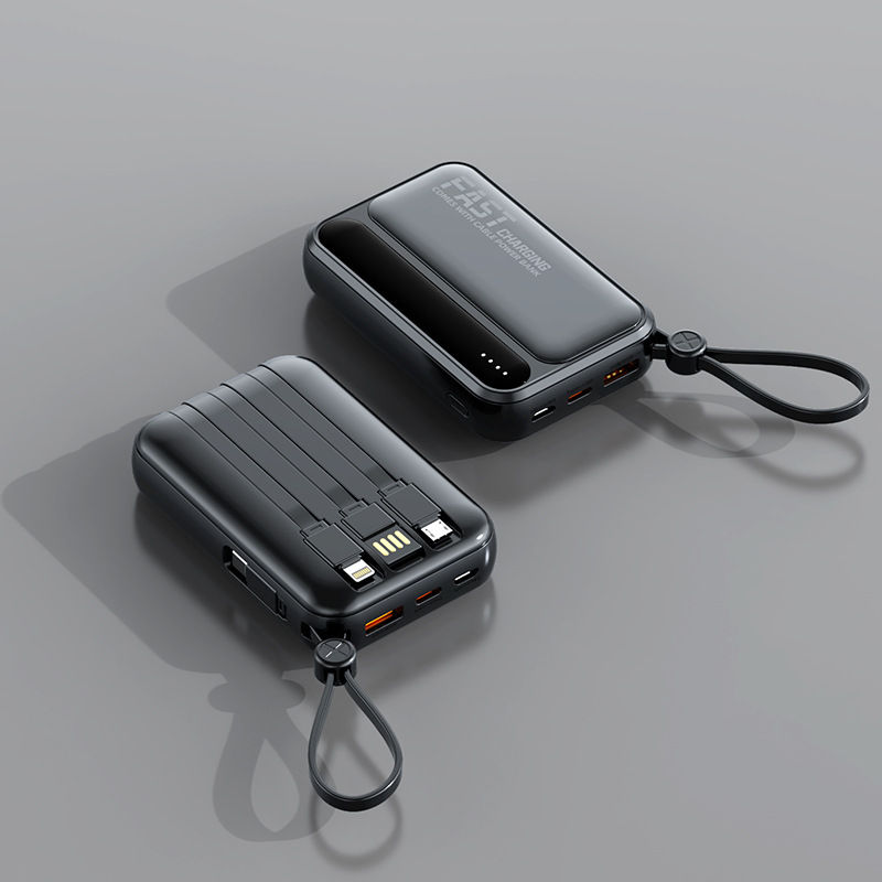 Thumbnail: Power Bank 10000mAh 20000mah Large Capacity Built in Cables Intelligent Digital 