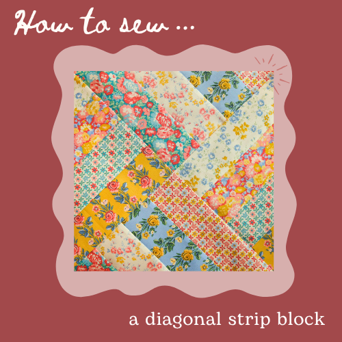 How to Sew a Diagonal Strip Quilt Block (Beginner-Friendly Tutorial)