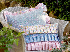 How to Make a Pleated Frill Cushion Cover - Knife Pleat (Fork Pleats Hack) Free Sewing Tutorial