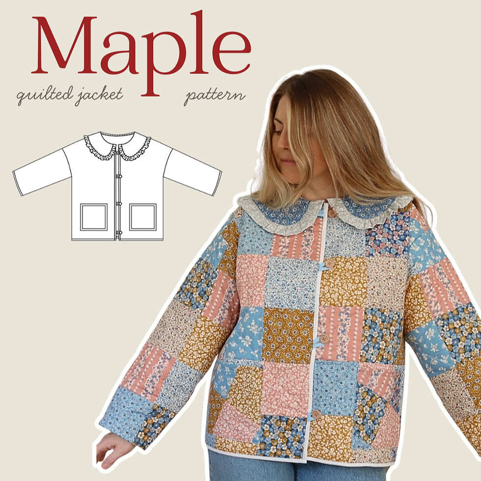 quilted coat with ruffle collar sewing pattern