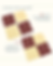 Four fabric squares, two plain and two floral, arranged in a four-patch quilt pattern. Instructional text guides on cutting and sewing.