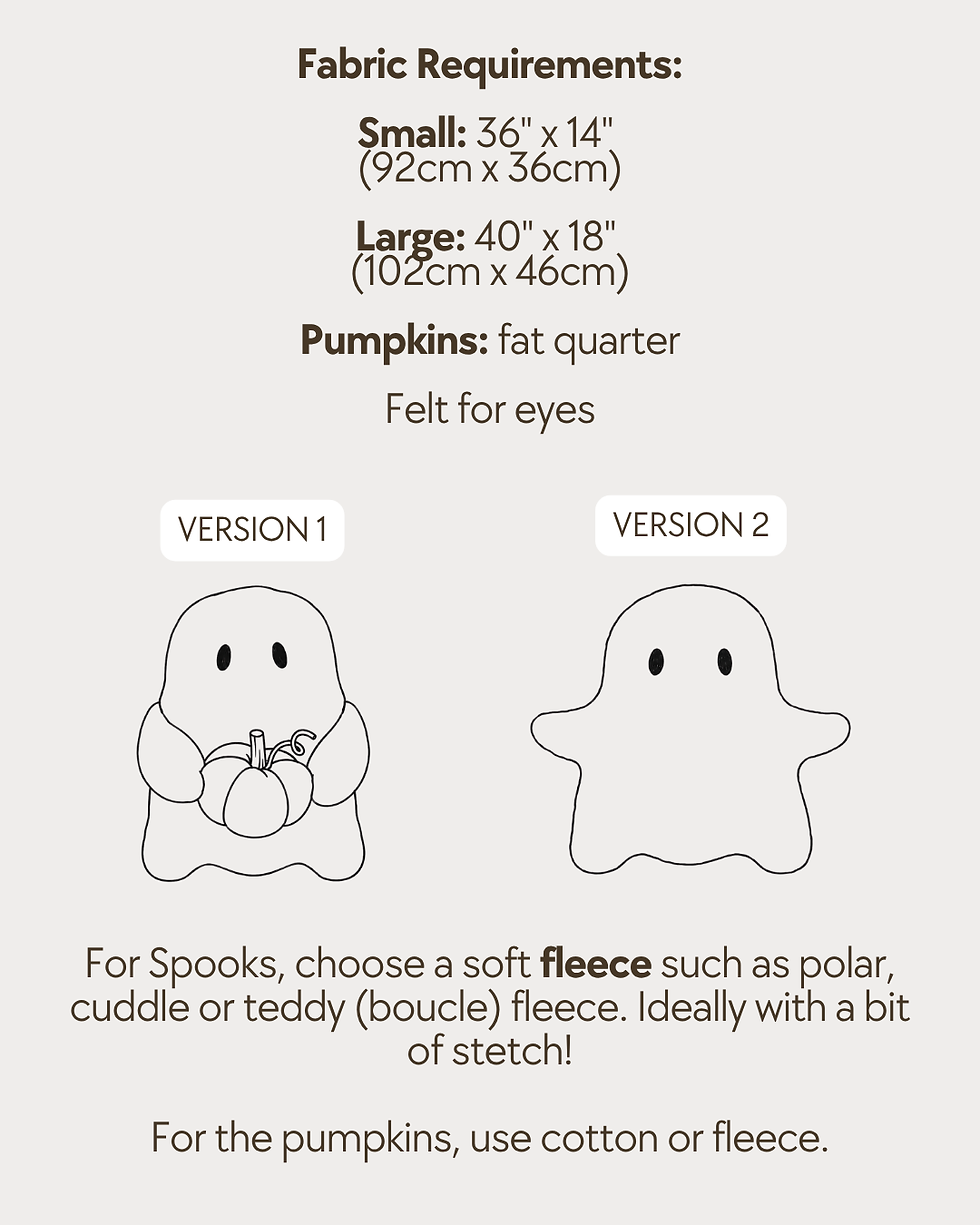 Thumbnail: Ghost Plush Sewing Pattern PDF | Spooks Plushie Pattern | 2 Sizes