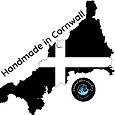 Black and white Cornish flag overlaid on a map of Cornwall