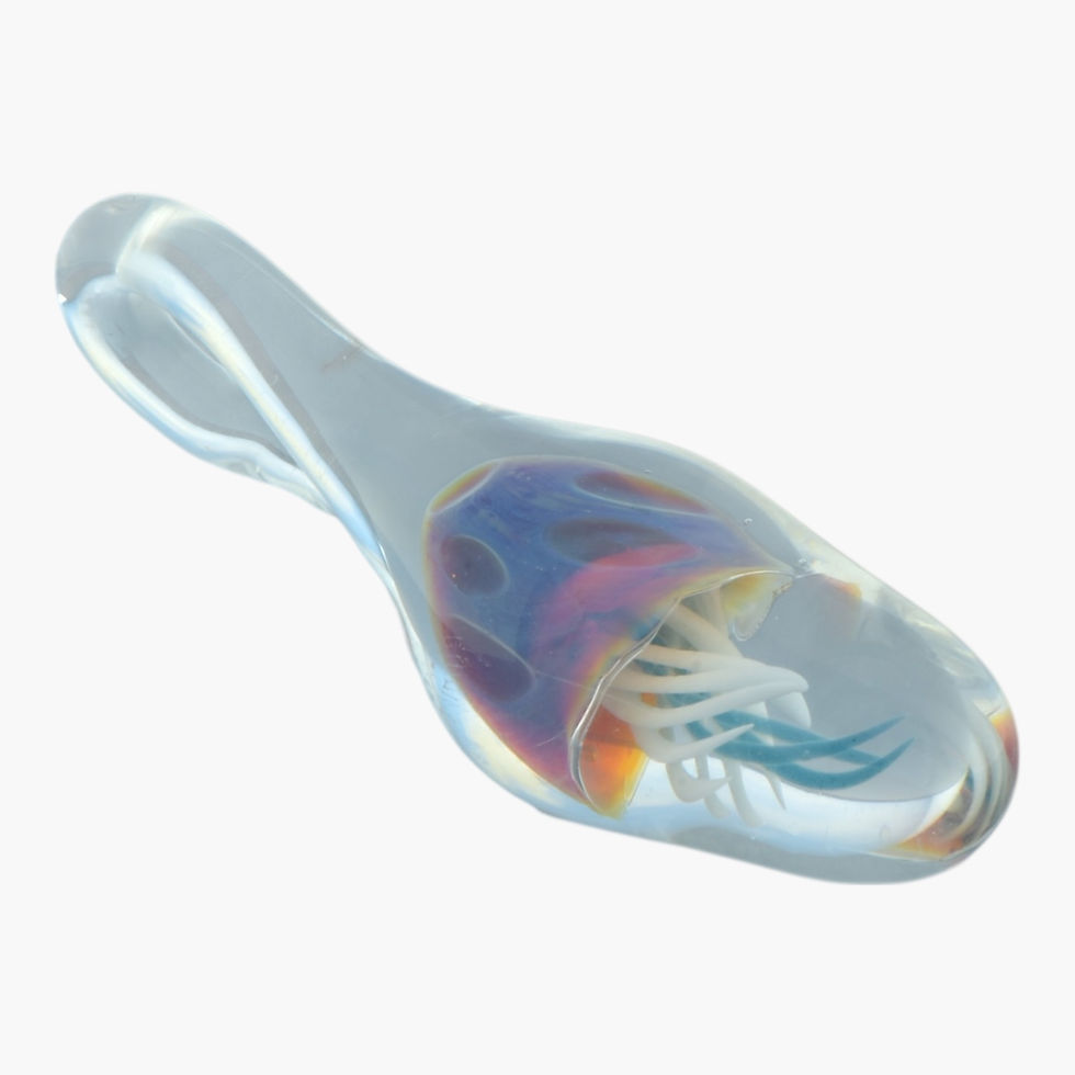 Miniaturebillede: Purple jellyfish pendant on silver chain