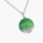 Miniatura: ladies green sea pendant with a bit of sparkle