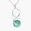Miniature : Ladies green sea spiral pendant on silver chain