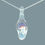 Miniatura: Ladies glass jellyfish pendant on silver chain