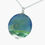 Miniaturbild: Ladies blue and green sea pendant on a silver chain