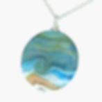 ladies beach inspired blue and green pendant