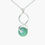 Miniature : Ladies green sea spiral pendant on silver chain