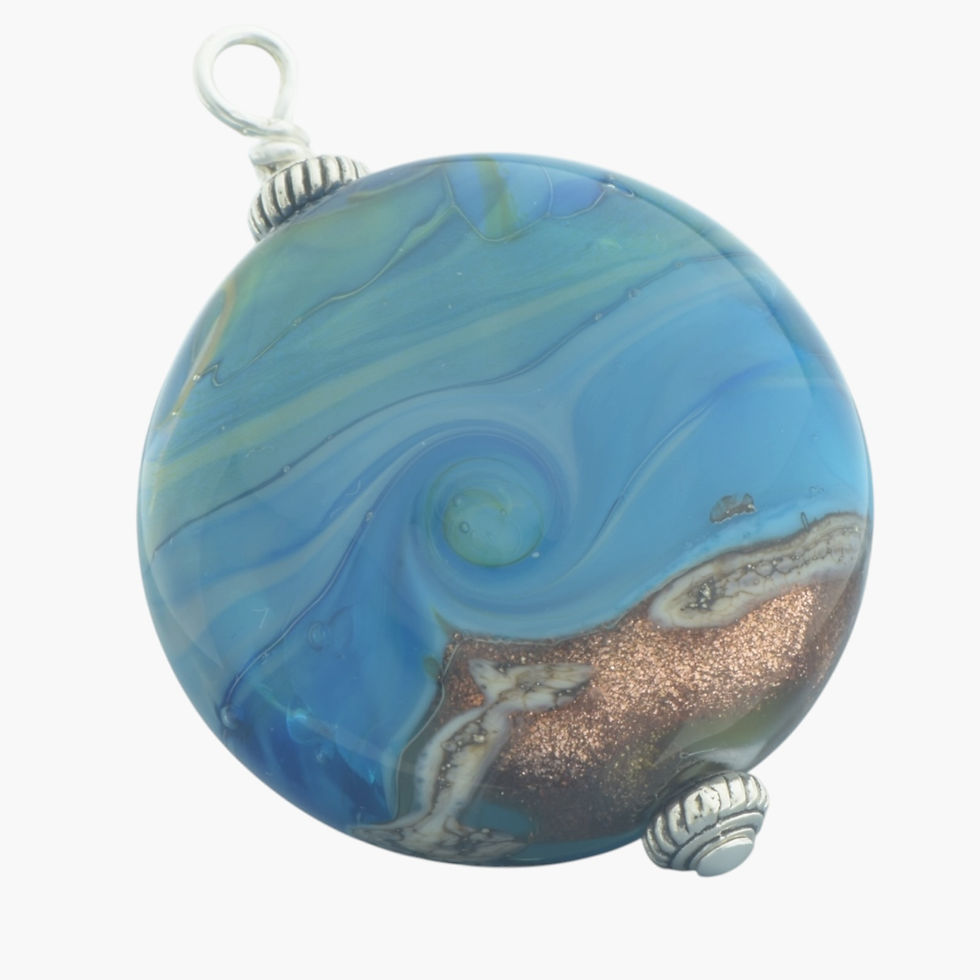 Thumbnail: Glass Cornish sea pendant
