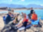 relaxed outdoor picnic Andes Mendoza tour, Portrerillos
