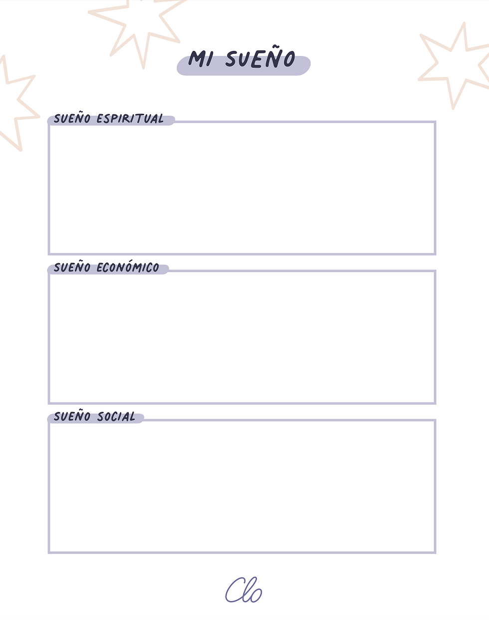 Miniatura: Template para autoconocimiento - Mi sueño