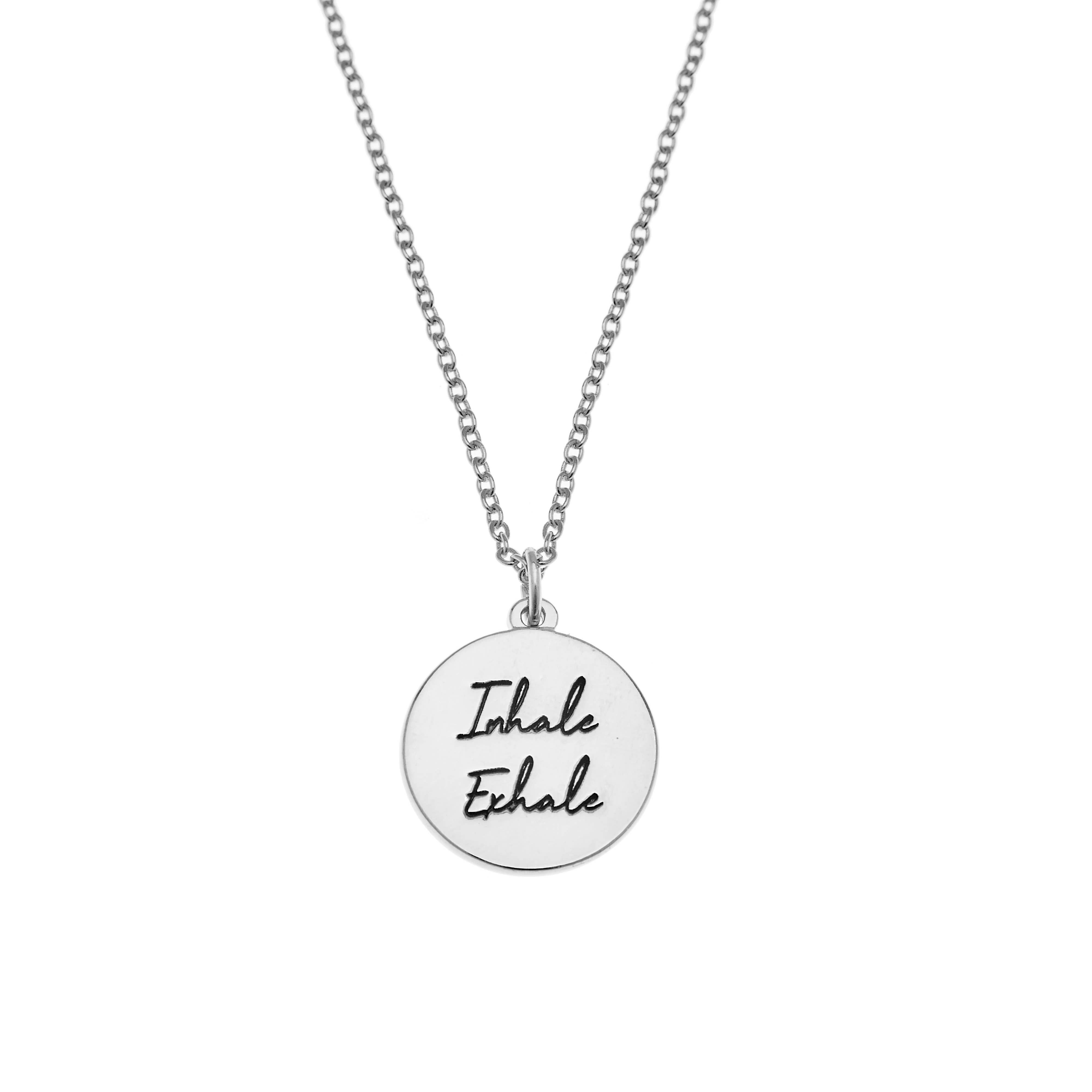 Inhale Exhale Necklace Silver