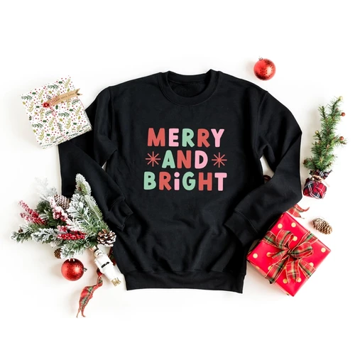 MARRY ME PERL SWEAT ブラック Merry & Bright Black Sweater | Pretty Simply