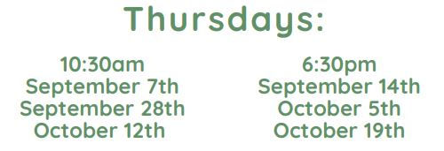 Dates/Times for Talks
