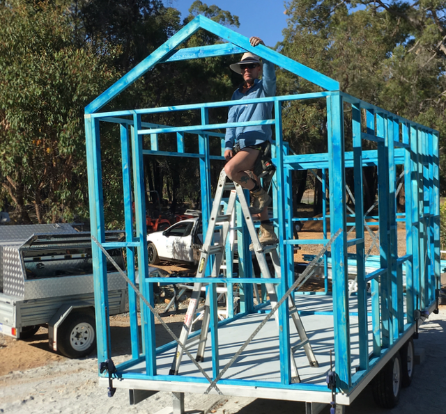Frame being built by Jason
