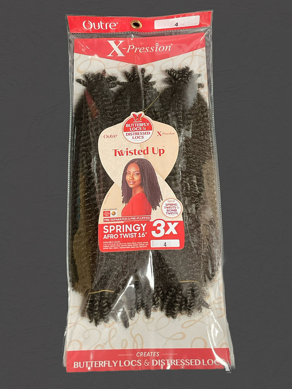 Thumbnail: Twisted Up Springy Afro Twist 16"3x (Blacks and Greys)