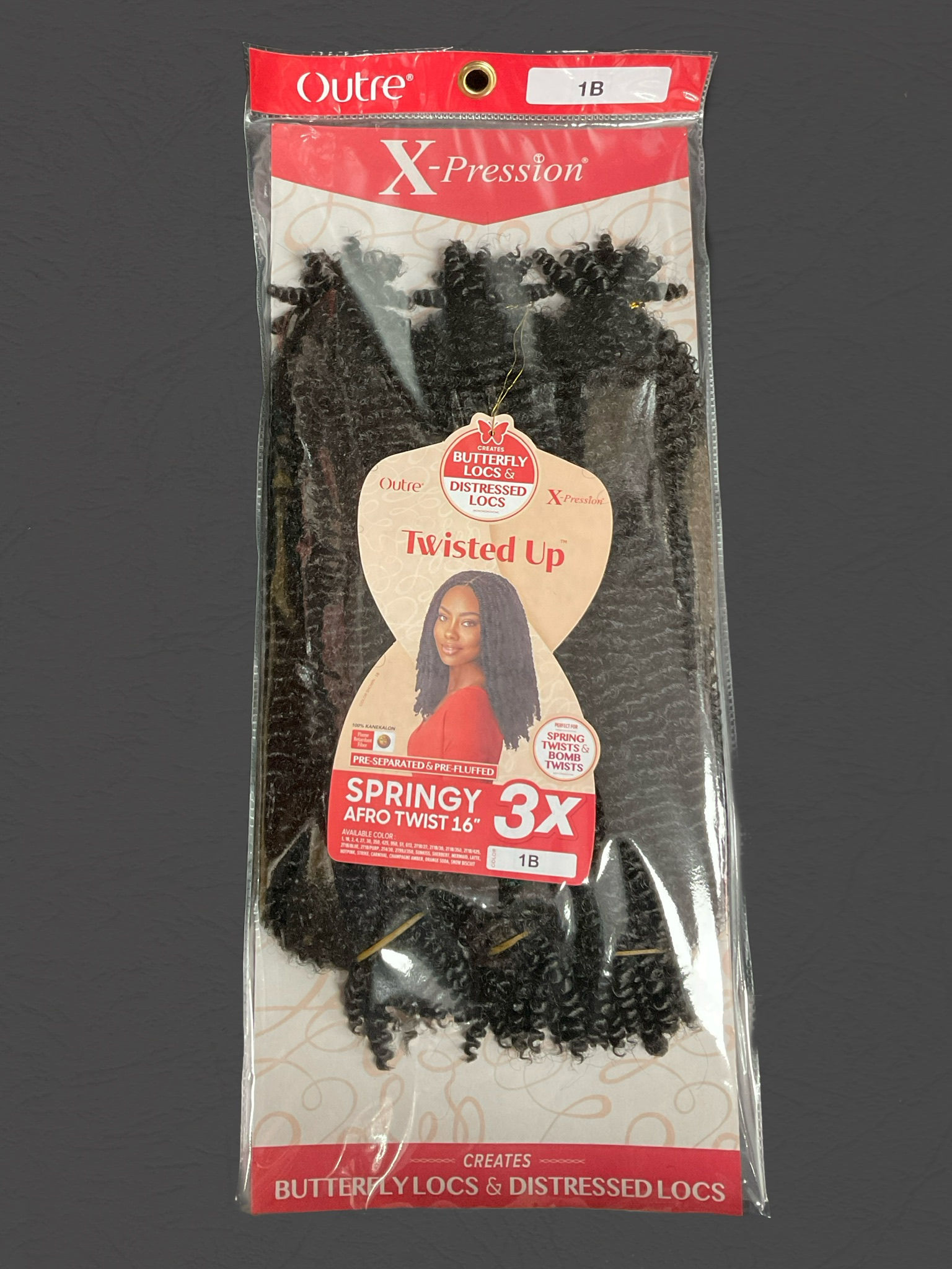 Twisted Up Springy Afro Twist 16"3x (Blacks and Greys)
