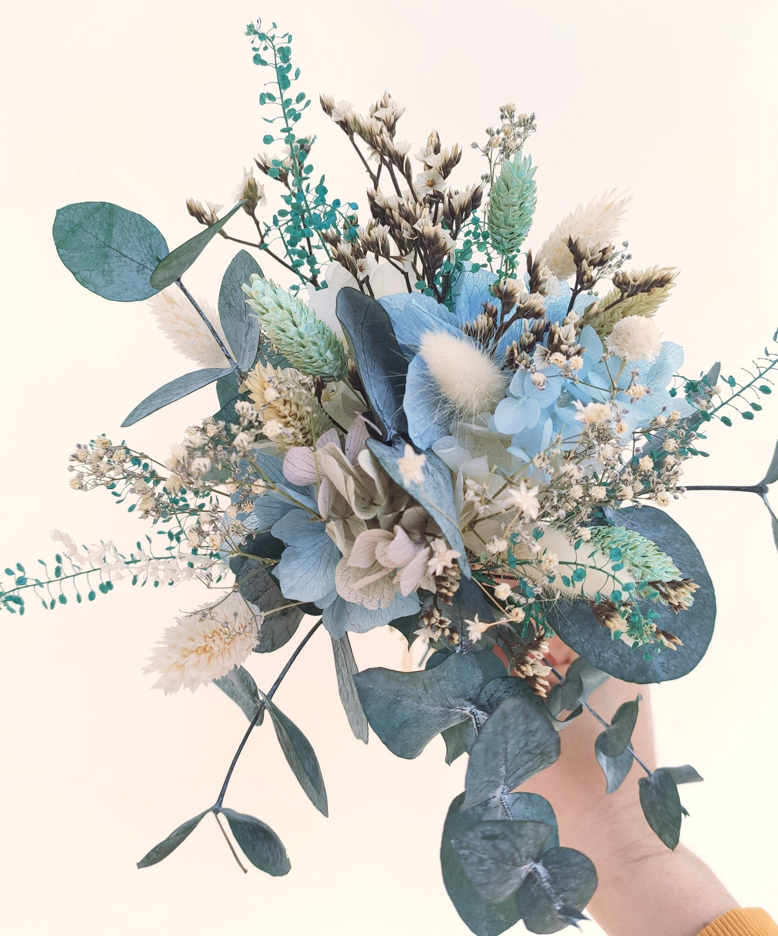 Bouquet de fleurs stabilisées bleu, Sora